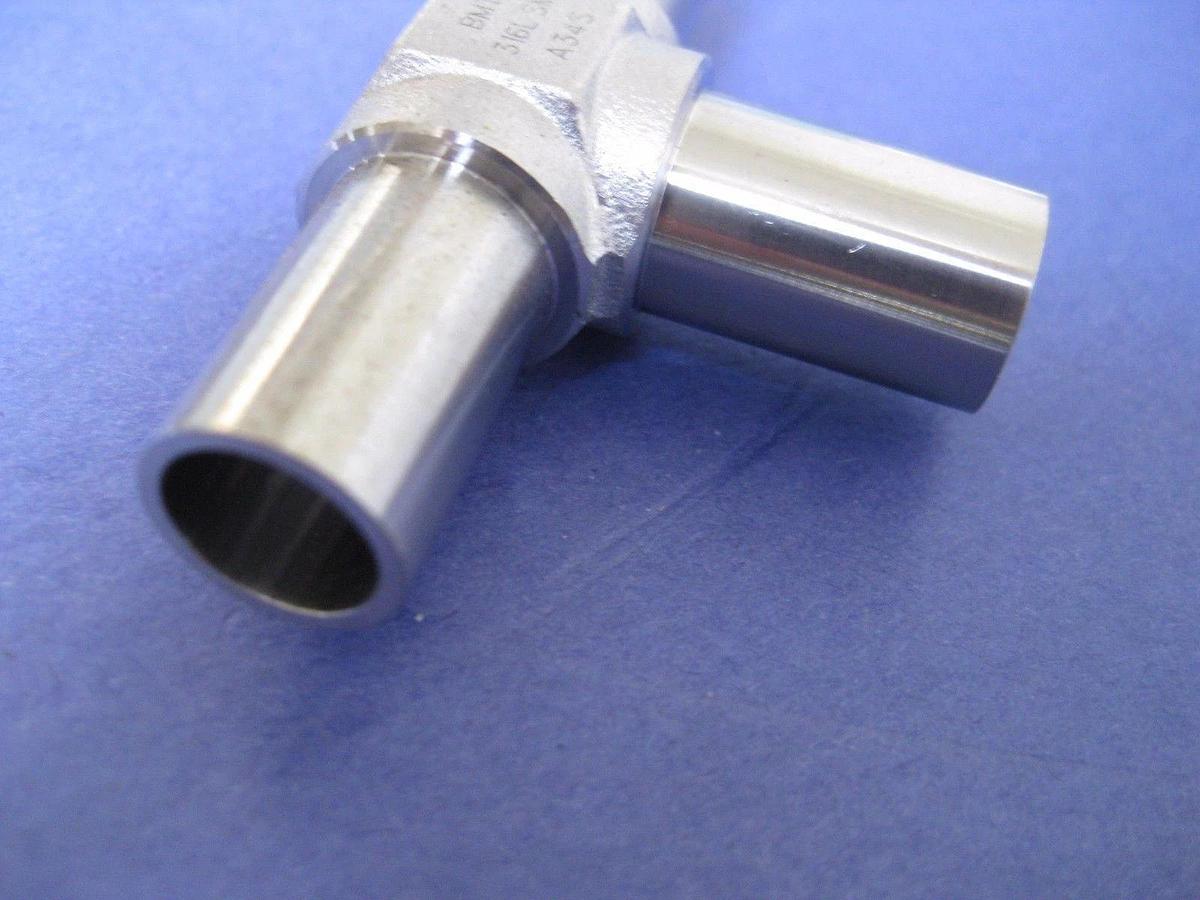Stainless Steel 1/2" Tube Butt Weld Tee Union Tee, BMT, Lot of 4, New