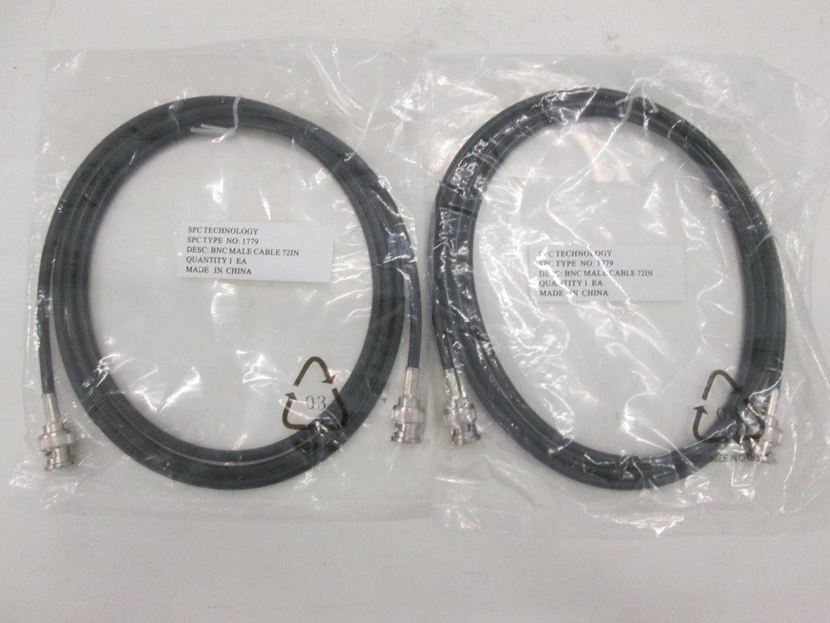 SPC Technology, BNC Male Cable 72In, 1779, New, Lot of 2