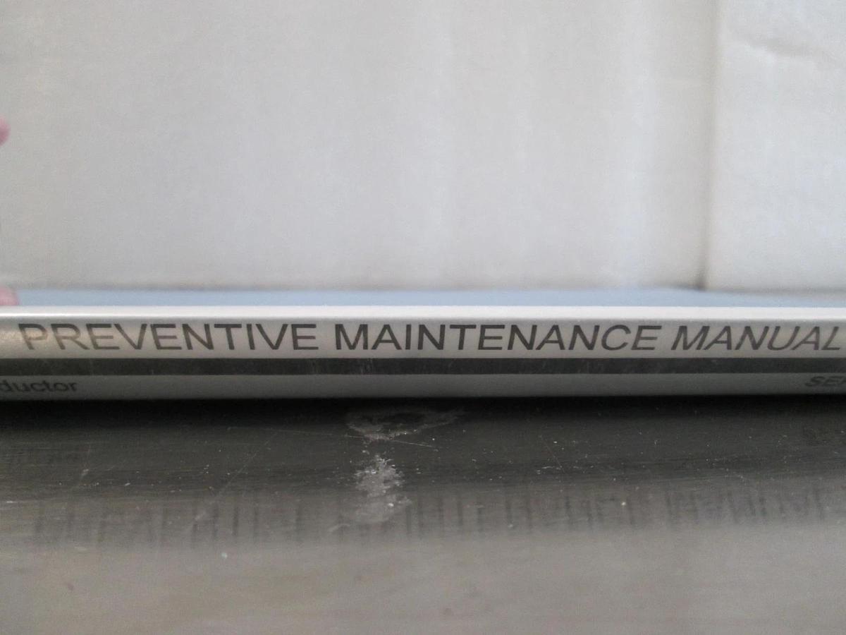 Used Tokyo Electron, ALPHA-8S-E Vertical LP-CVD, Preventative Maintence Manual, Used