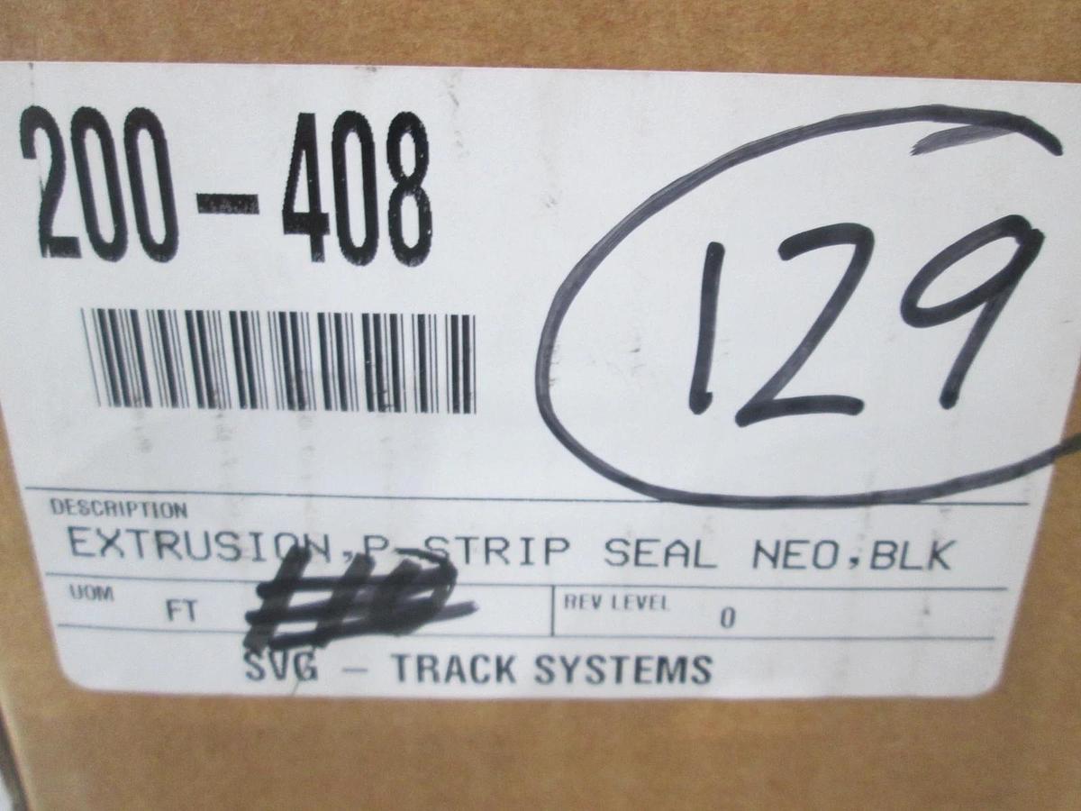 Extrusion, P-Strip Seal NEO, Black, 129', 200-408, new old stock