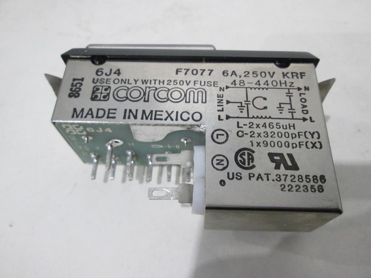 Used Corcom, F7077, Filter, 6A-250V, Used
