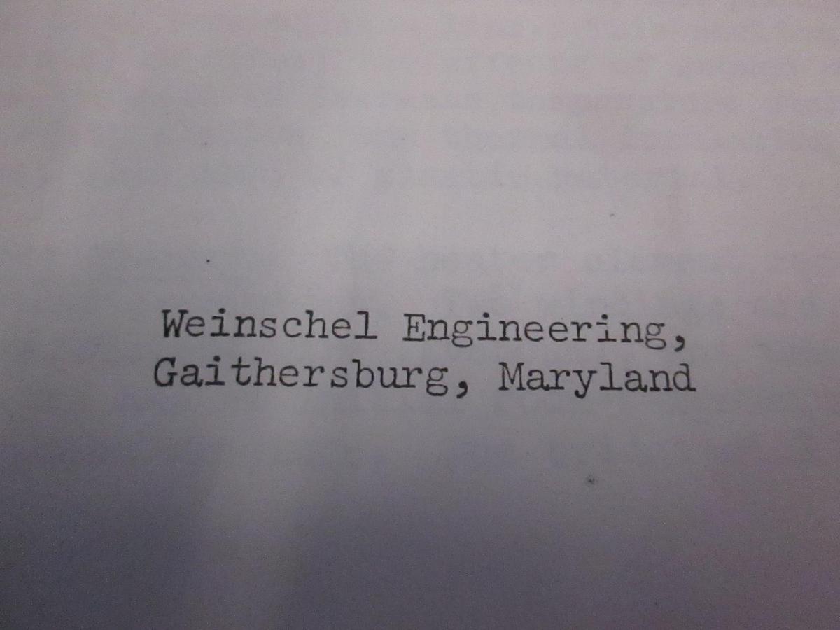 Used Weinschel Model 1105 Temp-Stabilized Coaxial Thermistor Instruction Manual, Used