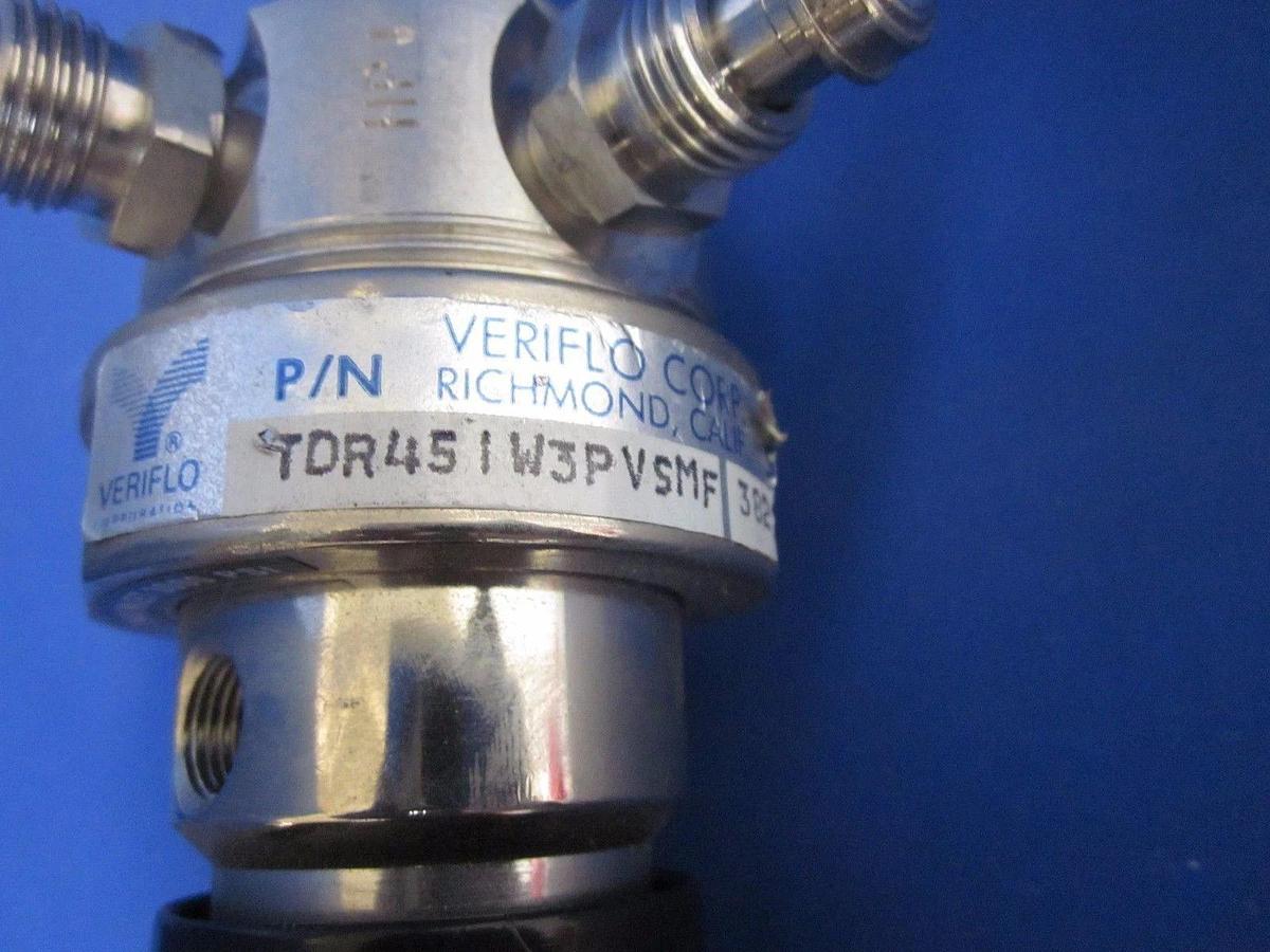 Used Veriflo TDR451W3PVSMF Tied Diaphragm Regulator, 3000 psi, 3 Ports, Used