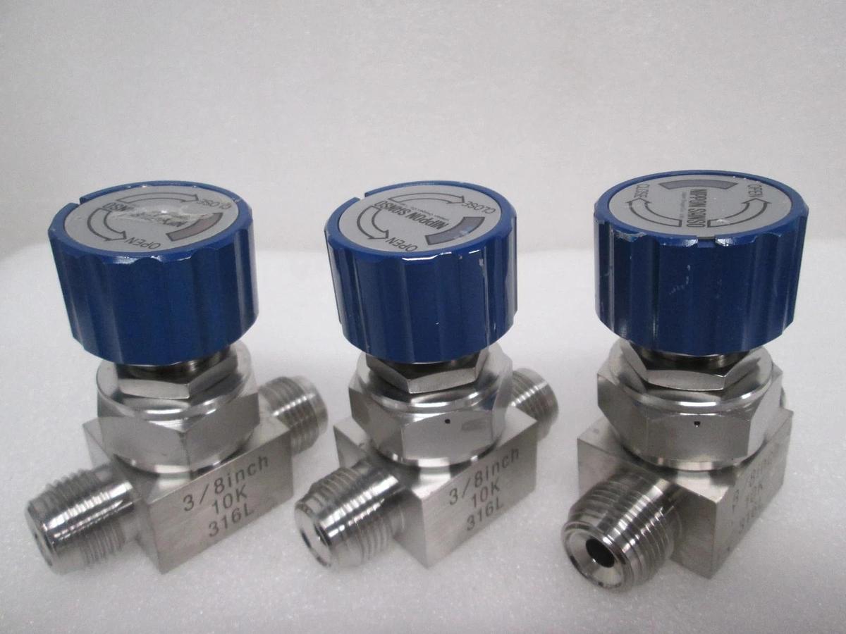 Used Nippon Sanso, 10K 316L, 3/8" Valve, Used, Lot of 3