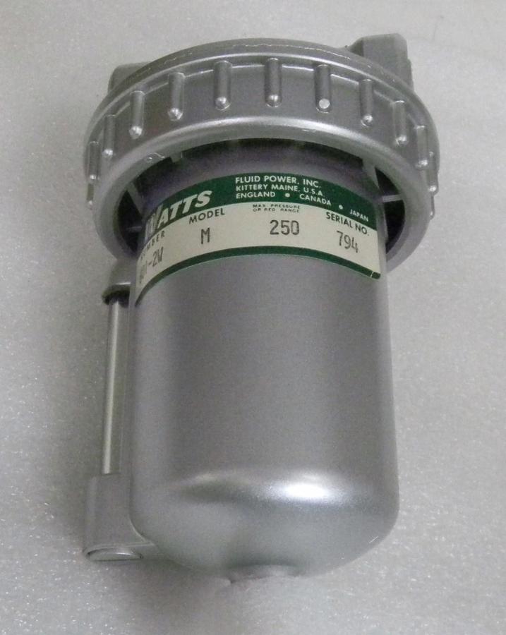 Watts Fluid Power 601-2W Coalescing Filter , 250 PSI, Model- M, 1/4" F NWOB