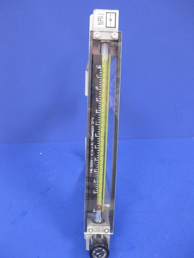 Used Tokyo Keiso F96-26934-1 Purge Meter, 0-11.8 Sl/Min N2 with Valve