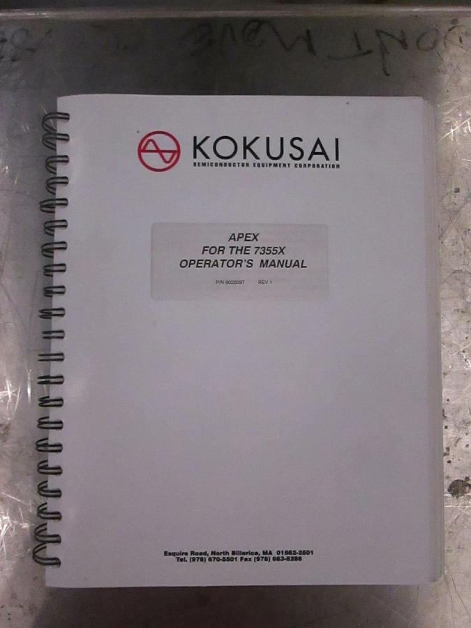 Used Kokusai Apex 7355X Operator's Manual, Used