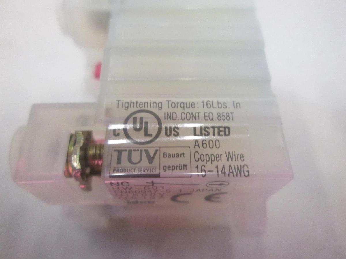 Used Idec, HW-S01, Single Pole Contact Block, Used, Lot of 5