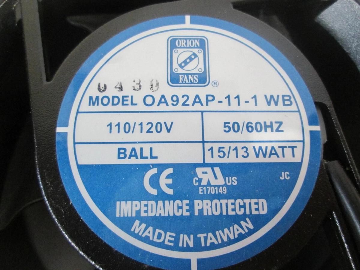 Used Orion, Model OA92AP-11-1 WB, Fan, 110/120V, 50/60Hz, Used