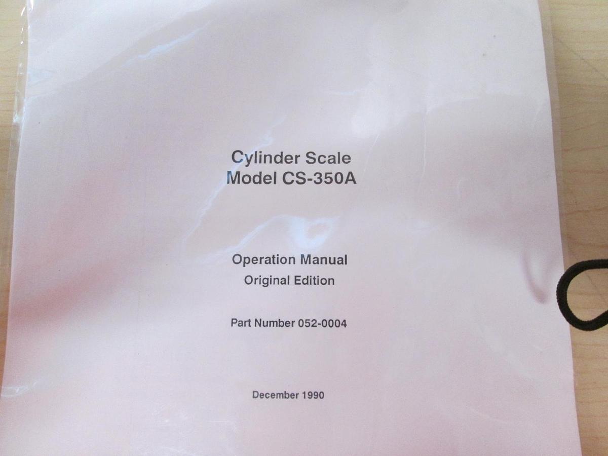 Used Semi-Gas Sys, Cylinder Scale Model CS-350A, Part Number 052-0004, Used