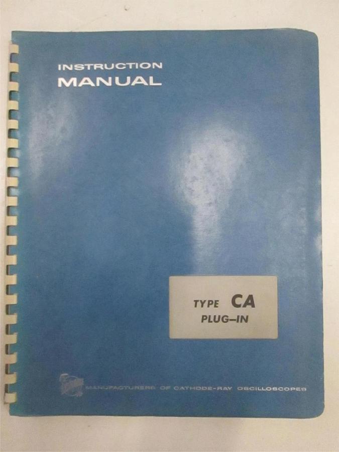 Used Tektronix Type CA Plug-In Instruction Manual, Used