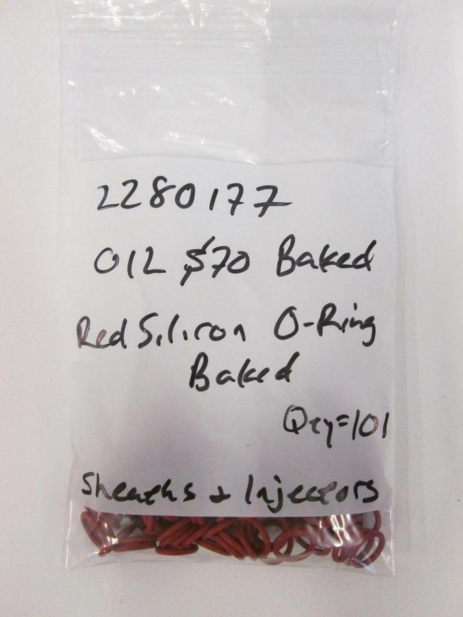 Used Pacific Rubber, 2280177, Silicone Baked Red 012S70, O-Ring Lot of 101