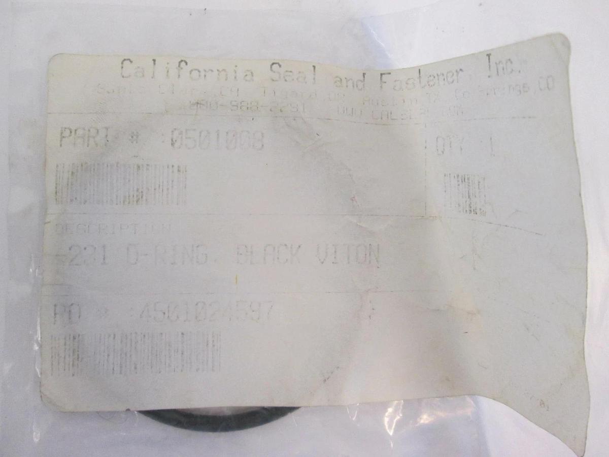 Used California Seal, 0501008, Black Viton, -231, O-Ring , NIP