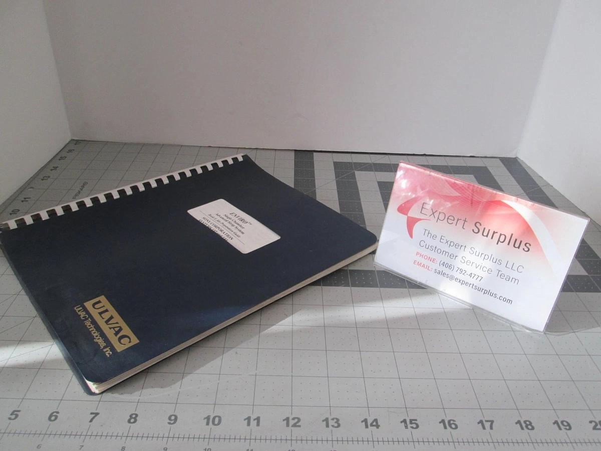 Used Ulvac, Enviro Single Chamber Advanced Strip System Preparation Guide, Used