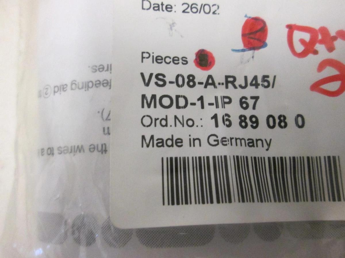 Phoenix Contact, 2638-182-0, CONN,RCPT,HSG,RJ45,BH, New, Lot of 3