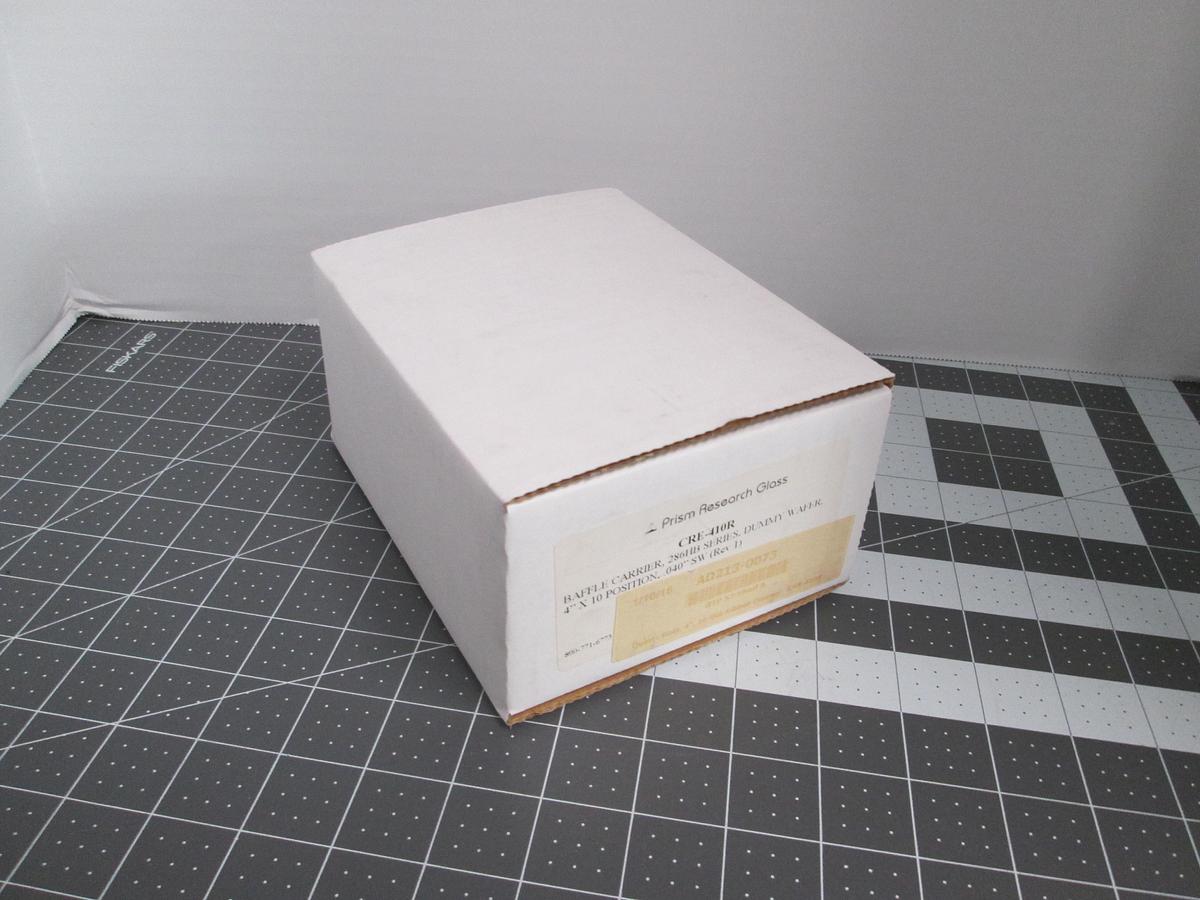 Used Prism Research Glass, CRE-410R, Baffle Carrier 286HB, 4"X10 Position NIB