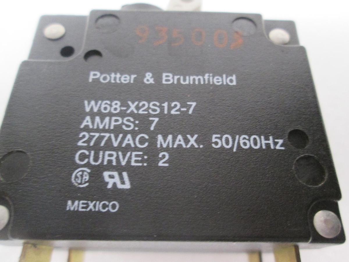 Used Potter & Brumfield, W68-X2S12-7, Circuit Breaker, 7A, 277VAC, New