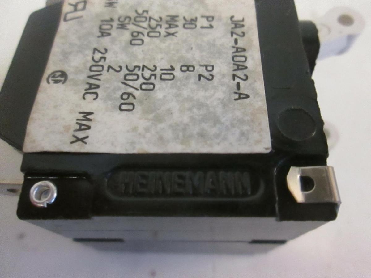 Used Heinemann JA2-A0A2-A, 2 Pole Circuit Breaker Switch- Used