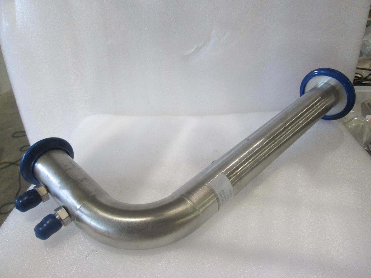 Used AMAT, Insync Systems Inc., 0225-40379-P4, Elbow Vacuum Line w/ 2 Ports, Used
