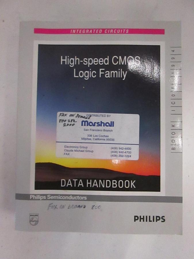 Used Philips Semiconductors High-Speed CMOS Logic Family Data Handbook, Used