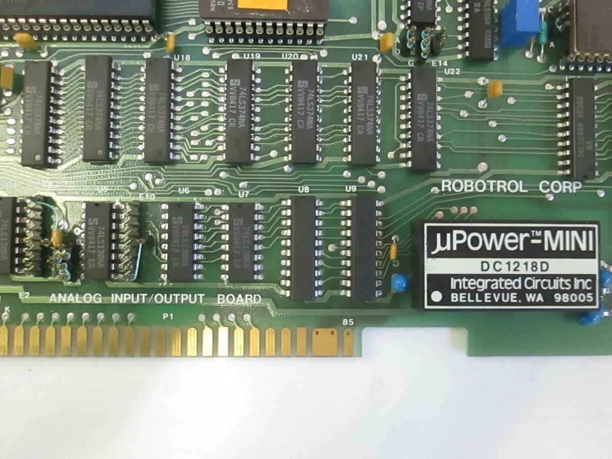 Used Robotrol Corp. Analog Input/Output Board PCB Assy, 2020121, Used