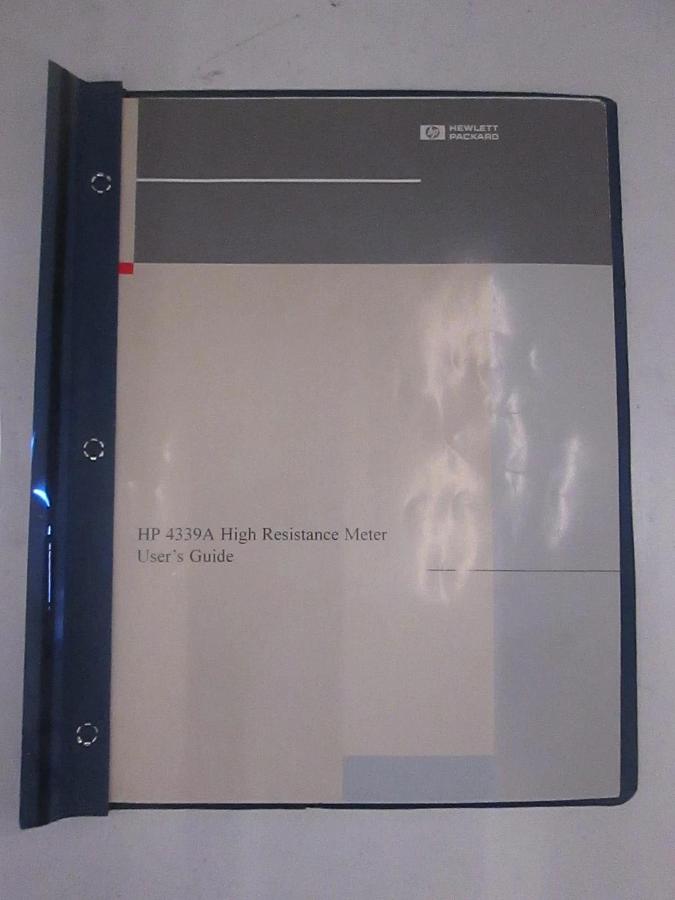 Used HP 4339A High Resistance Meter User's Guide, Used