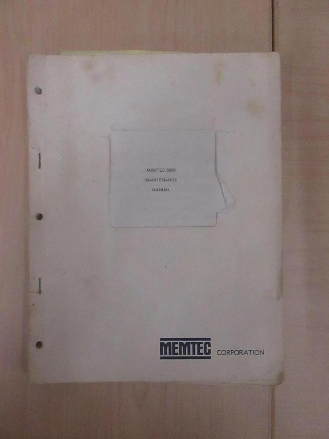 Used Memtec 5000 Maintenance Manual, Used