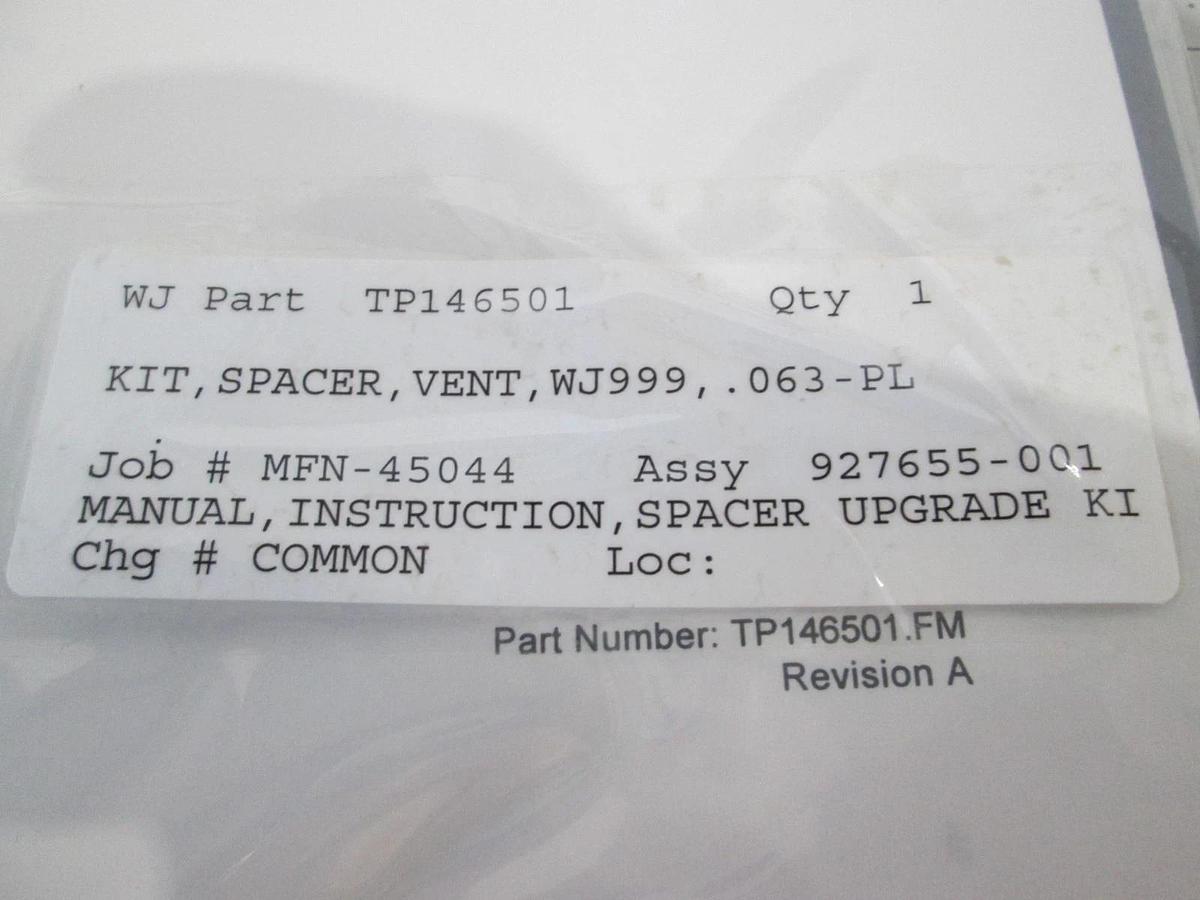 Watkins Johnson, 927655-00, WJ999 APCVD Vent Spacer Kit, New