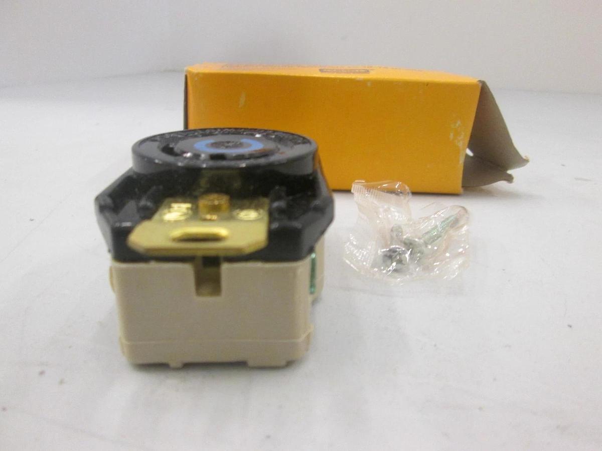 Used Hubbell, HBL2620, Twist Lock Single Receptacle, 2 Pole, New