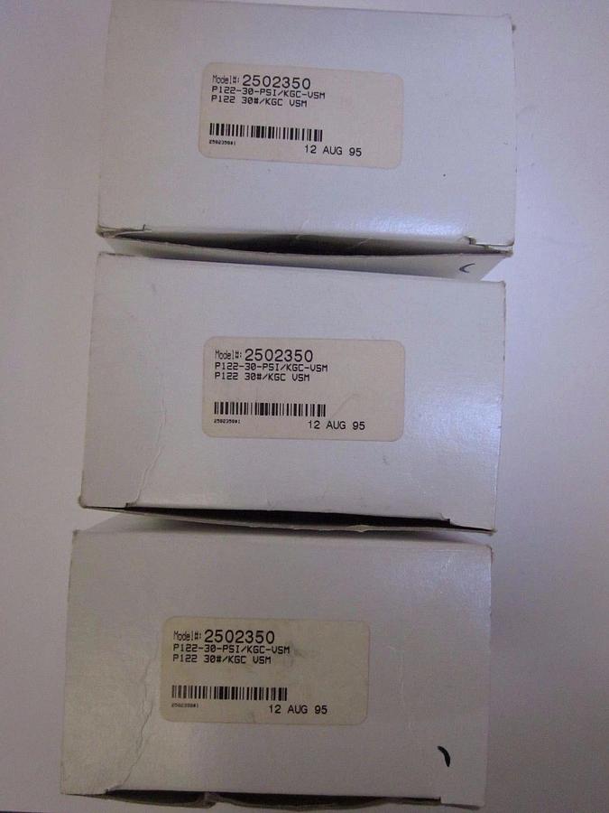 Span Inst. P122-30-PSI/KGC-VSM Cleanroom Gauge, 0-30psi, Back Mount - LOT of 3