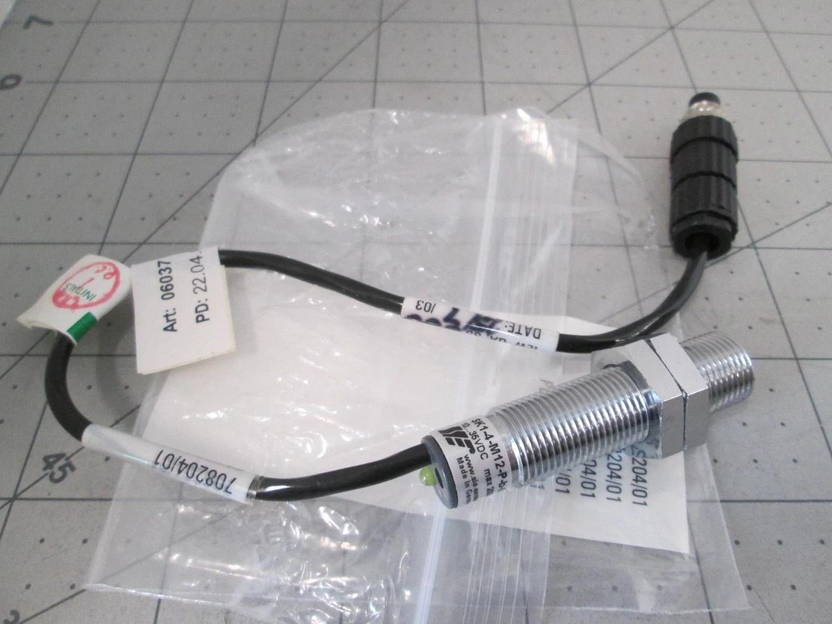 SIE Sensorik, SK1-4-M12-P-B-S, Proximity Sensor w/ 4-Pin Male Connector, New