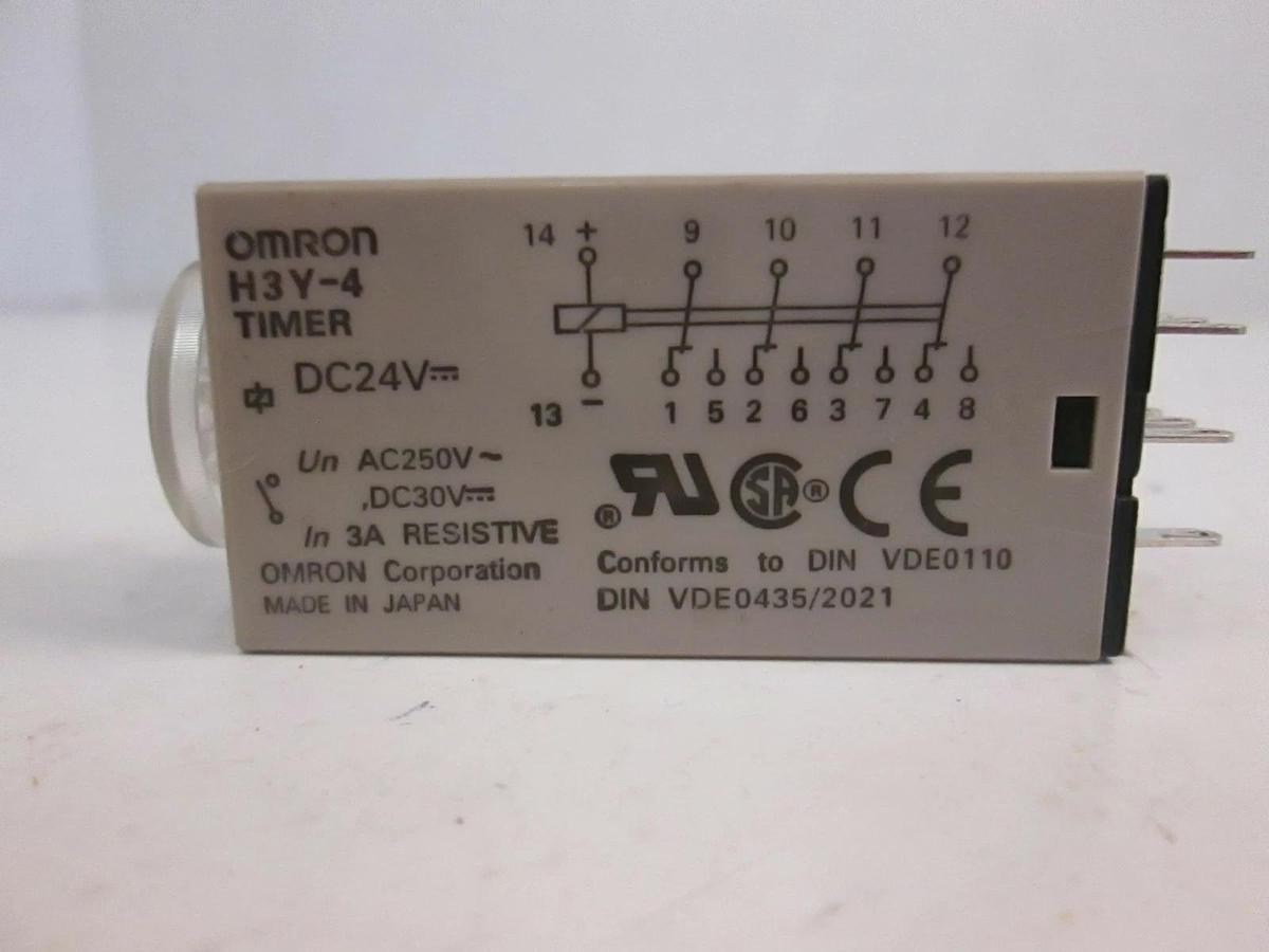 Used Omron H3Y-4 Timer, 0-5 Seconds, Lot of 2