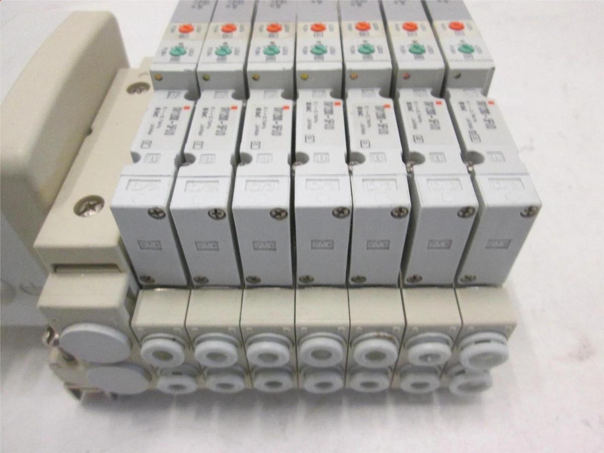 Used SMC, EX250, DeviceNet Interface 3 Module Assy w/ 7 Valves, SV1200-5FUD, Used