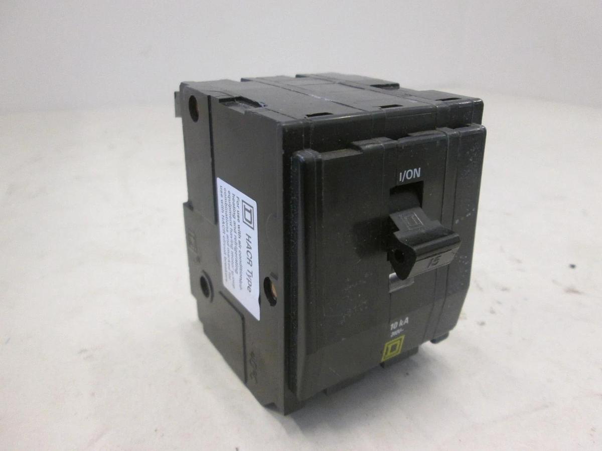 Used Square D, Type QO Circuit Breaker, 15A, 3 Pole, Used