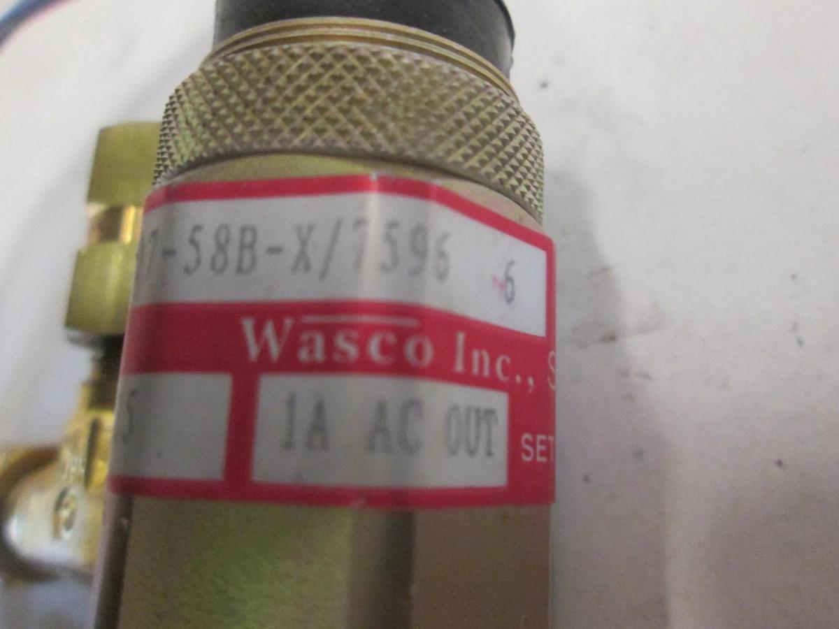 Used Wasco Inc., HE907-58B-X/7596, Vacuum Switch, 125 PSIG, Used