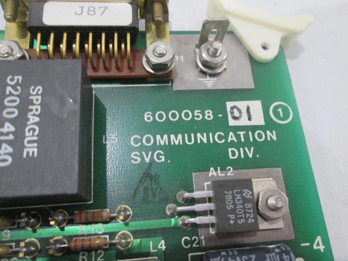 Used SVG , 600058-01, Communication Board PCB Assy, Used