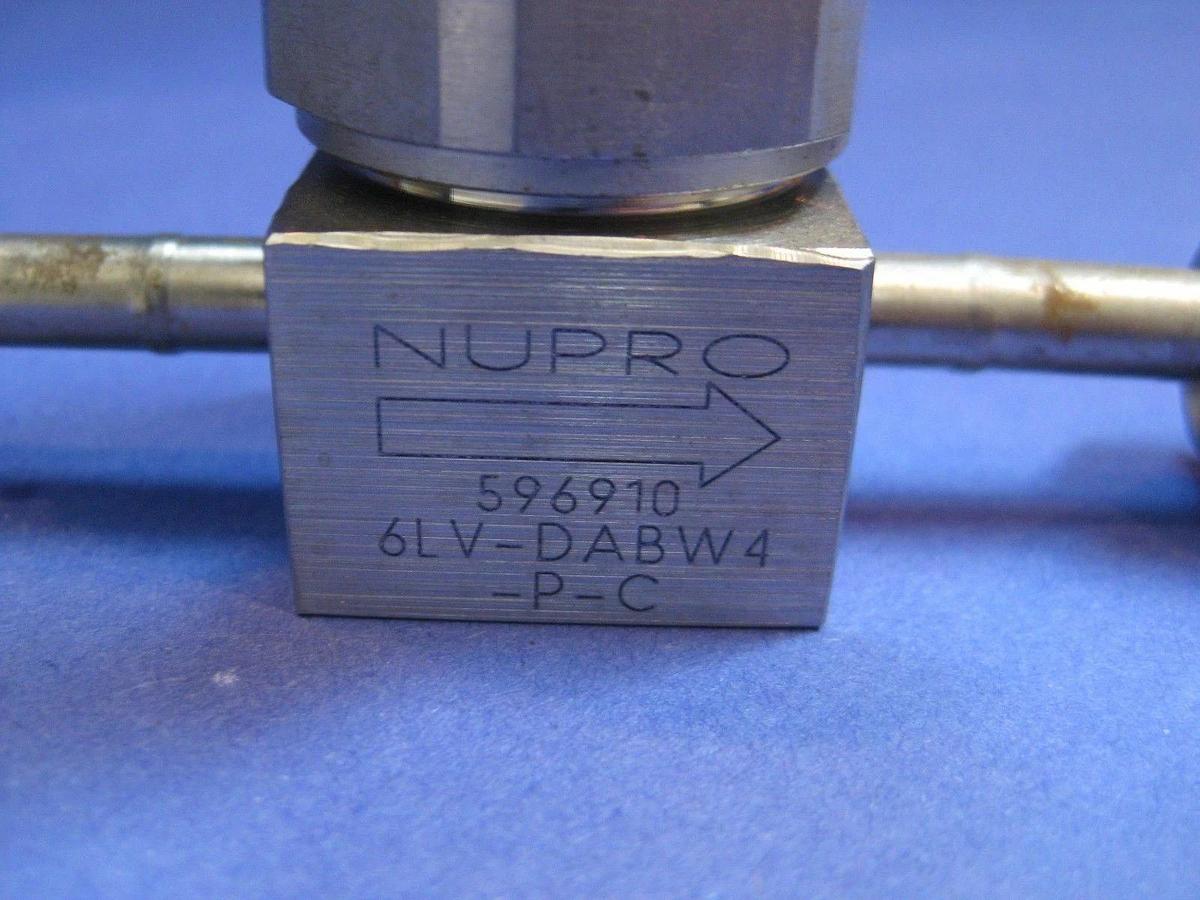 Used Nupro Swagelok 6LV-DABW4-P-C Diaphragm Valve, NC, 1/4" MVCR, Used