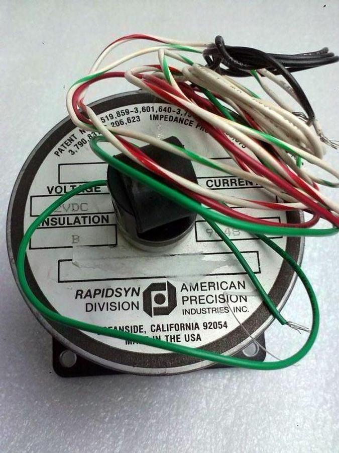 Used Rapidsyn 34H-51OR Motor 2VDC 3.3A, Used