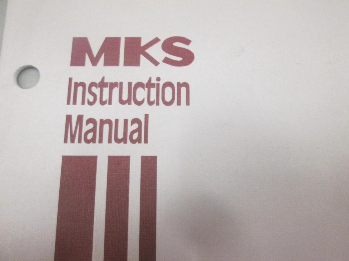Used MKS, Type 122A Absolute Pressure Gauge Instruction Manual, 110448-P1, Used