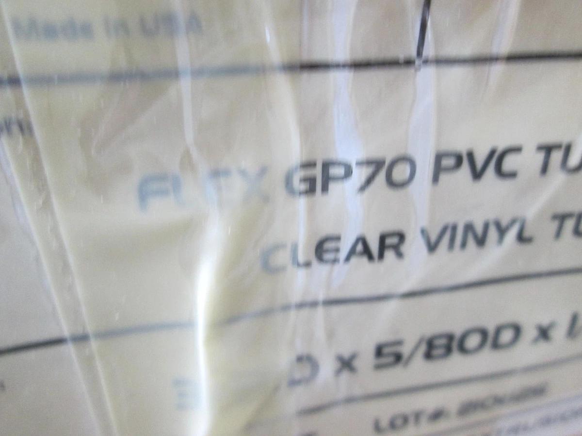 Flex Tubing, 8200-4440, FLEX GP70 PVC Tubing, 5/8OD x 1/8 Wall, New, 100'