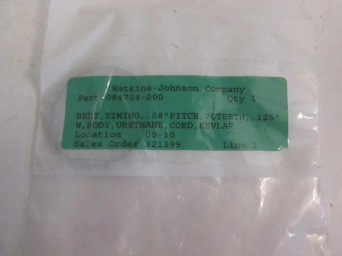 Watkings-Johnson, 084704, Timing Belt, .08" Pitch, 70 Teeth, .125", New