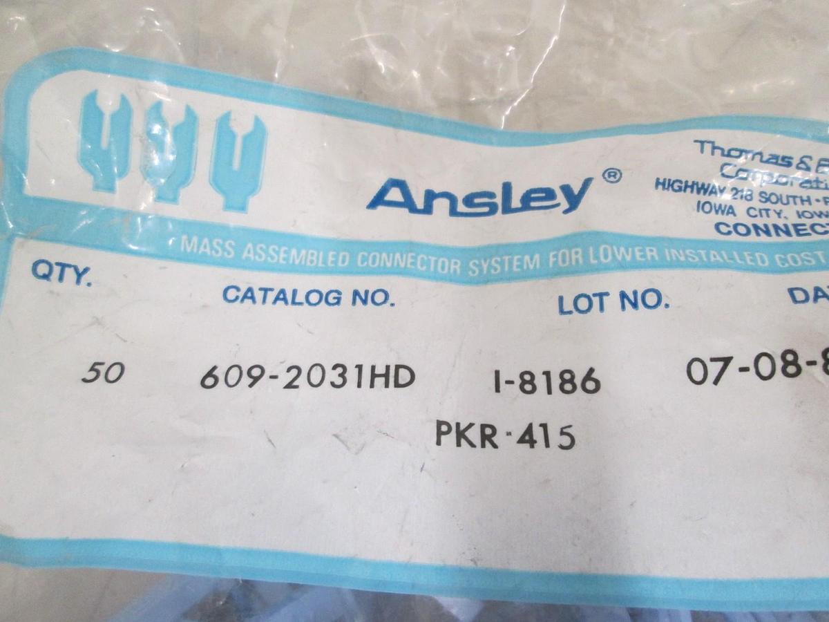Used Ansley, 609-2031HD, PKR-415, Blue Connectors, New, Lot of 50