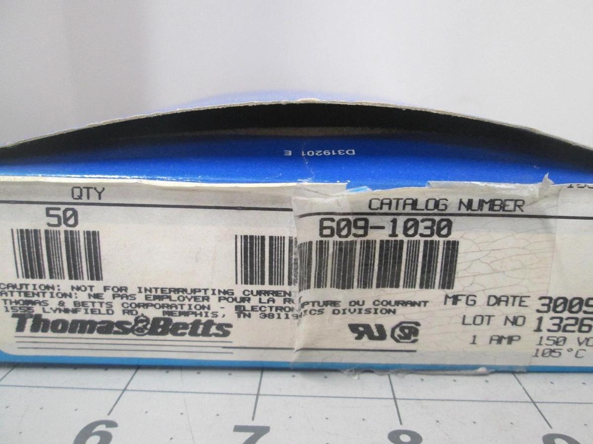 Thomas Betts, 609-1030, 10 POS, Male Header Connector, New, Lot of 50