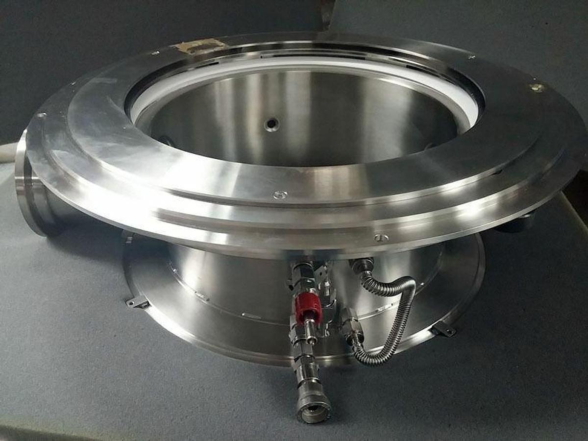 Used TEL Tokyo Electron Process Chamber Manifold Flange Plenum, Used
