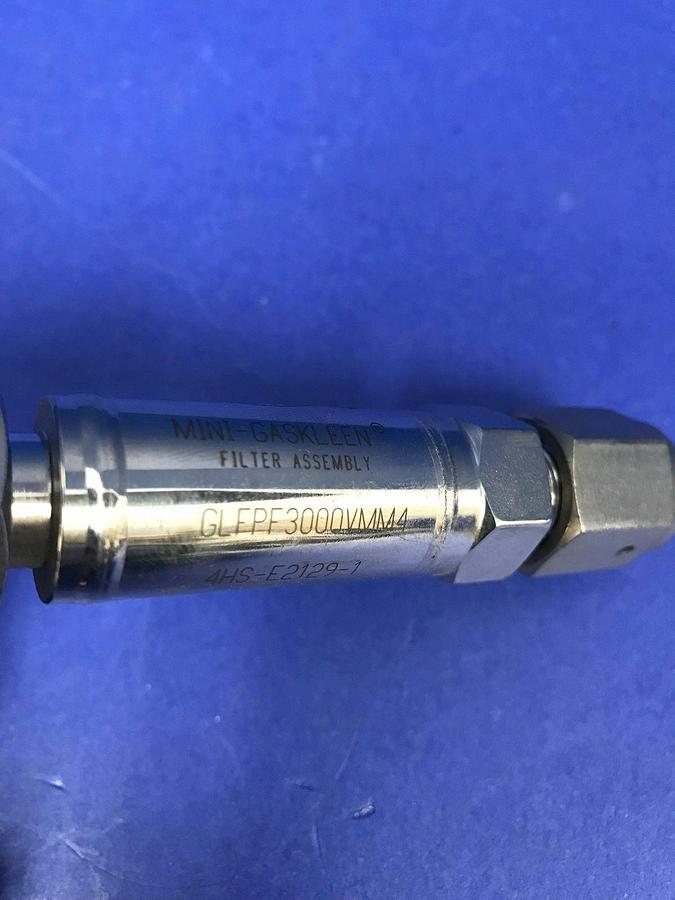 Used Nupro SS-4BK-V51-1C Bellow Sealed Valve w/ Gaskleen GLFPF3000VMM4 Filter, Used