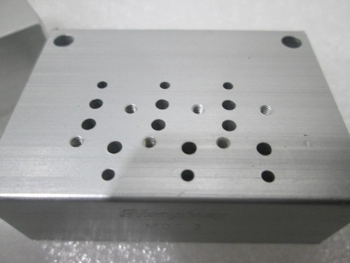 SMC, 3 Position Manifold Block for Valve, New, Lot of 2