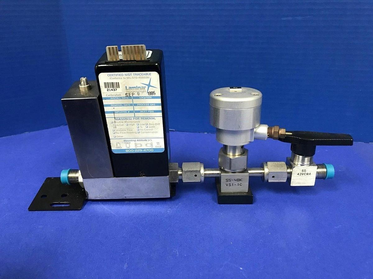 Used Unit UFC-1100 MFC Assy, O2, 400 SCCM w/ SS-4BK-V51-1C & SS-43VCR4 Valves, Used