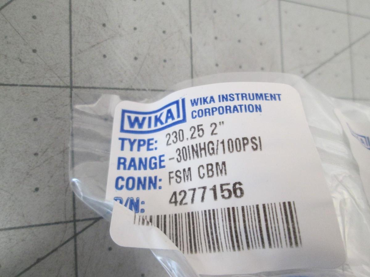 Wika, 230.25, 2", -30-0-100 PSI, Back Mount, New