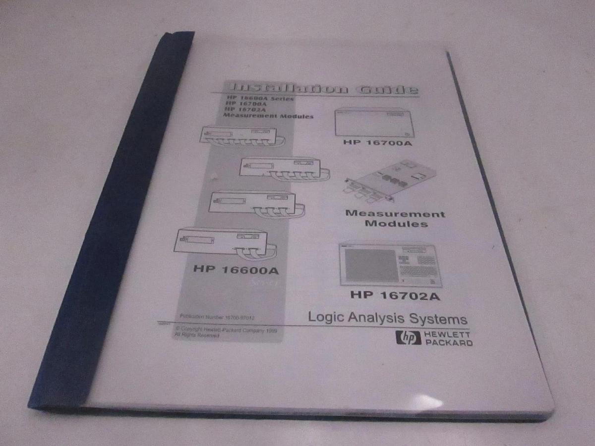 Used HP Measurement Modules Logic Analysis Systems Installation Guide, Used