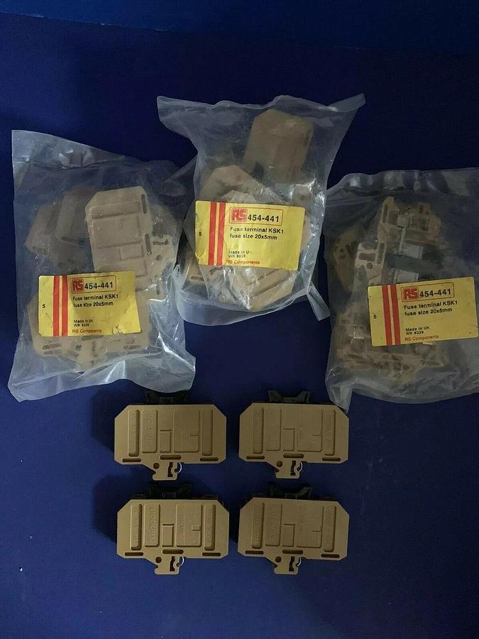 RS 454-441, Klippon KSK-35 DIN Rail Terminals, 600V, 6.3A, Lot of 19 New